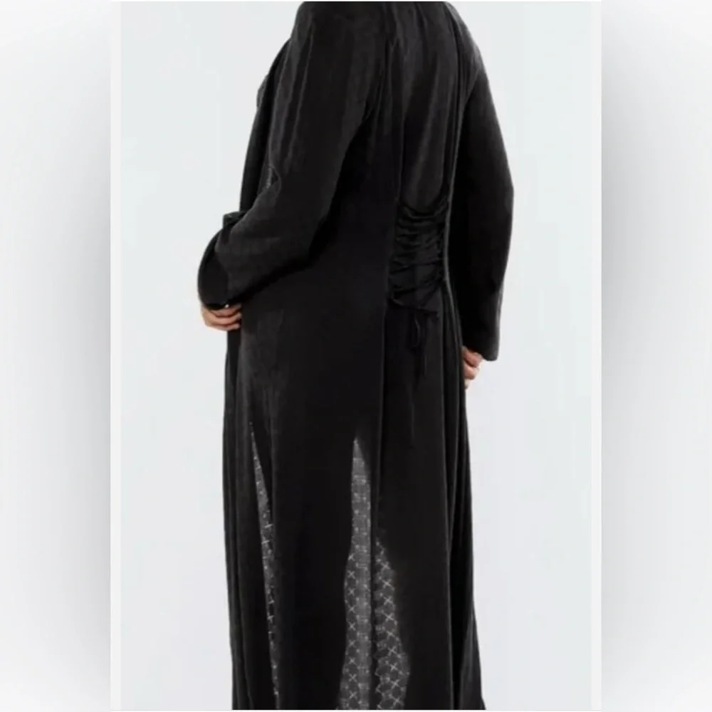 SavagexFenty Woven Voile Monogram Sleep Long Robe - Picture 2 of 11